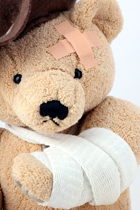 injured teddy bear