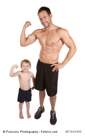 father son muscle