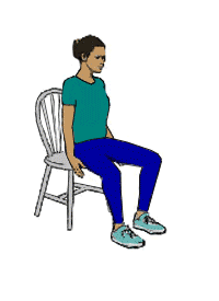 Hamstring seated stretch posterior pelvic tilt exercise