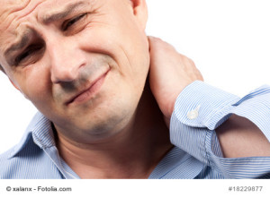 Man with Levator Scapulae pain